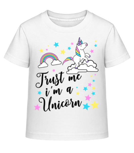 Trust Me I'm A Unicorn - Kid's Shirtinator T-Shirt - White - Front