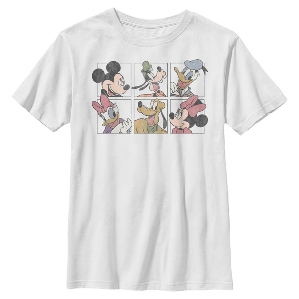 Disney Classics - Mickey Mouse - Skupina Mickey and Friends Grid - Kids T-Shirt - White - Front
