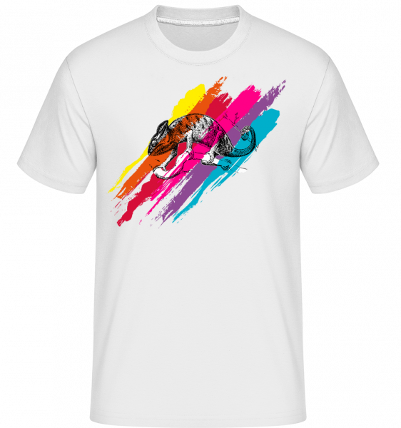 Multicolor Chameleon -  Shirtinator Men's T-Shirt - White - Vorn