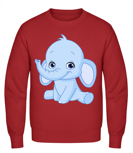 Elephant Comic - Classic Set-In Sweatshirt - Red - Vorn