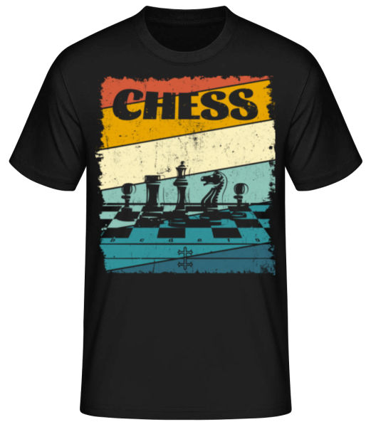 Retro Chess - Men's Basic T-Shirt - Black - Front