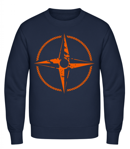 Compass Symbol - Classic Set-In Sweatshirt - Navy - Vorn