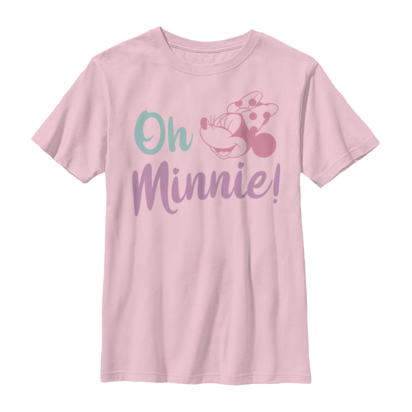 Disney Classics - Mickey Mouse - Minnie Mouse Oh - Kids T-Shirt - Pink - Front