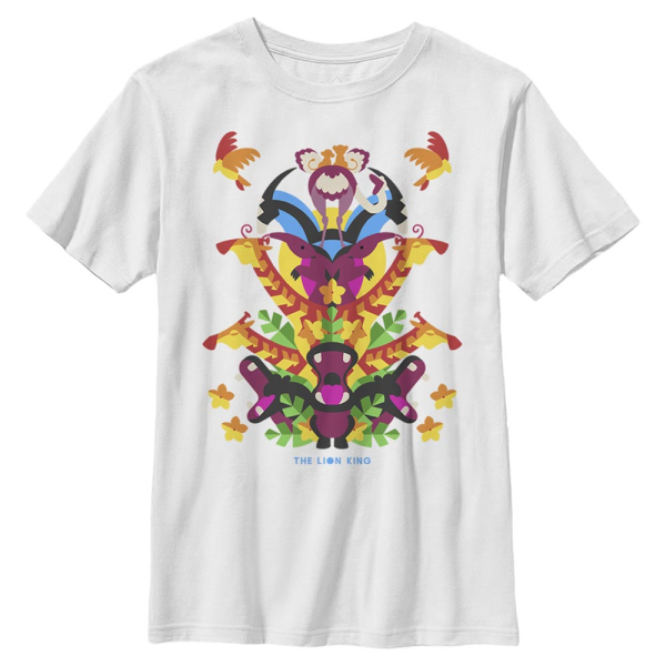 Disney - The Lion King - Simba & Nala Animal Tower - Kids T-Shirt - White - Front