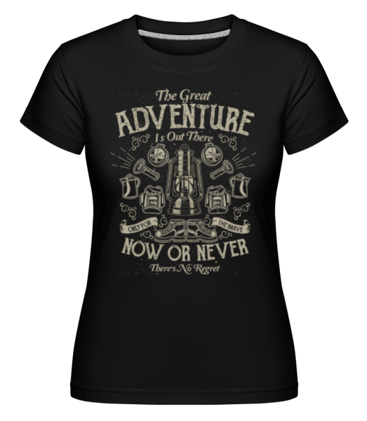 The Great Adventure -  Shirtinator Women's T-Shirt - Black - Front