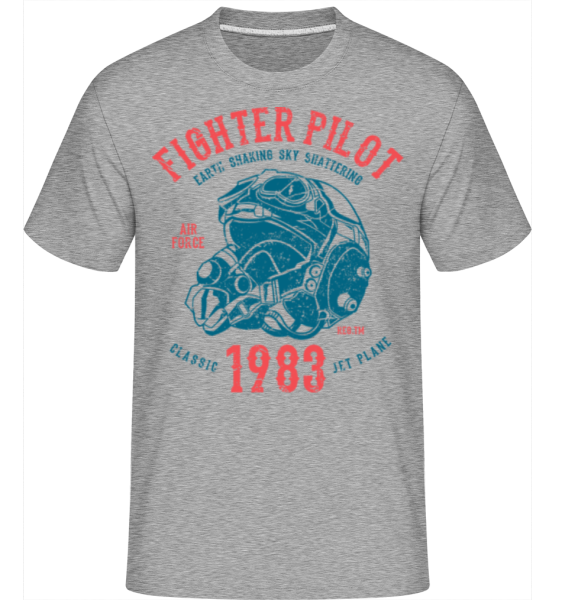 Fighter Pilot -  Shirtinator Men's T-Shirt - Heather grey - Front