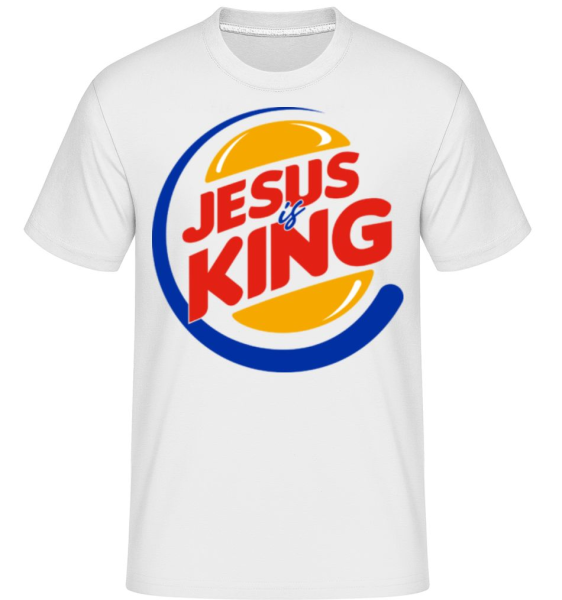 Jesus Is King -  Shirtinator Men's T-Shirt - White - Front