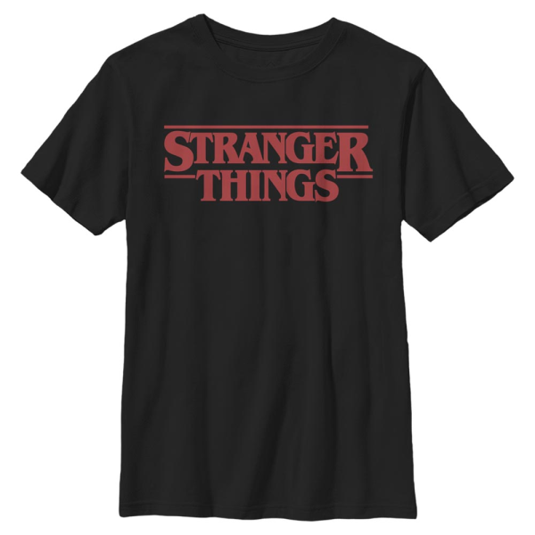 Netflix - Stranger Things - Logo - Kids T-Shirt - Black - Front