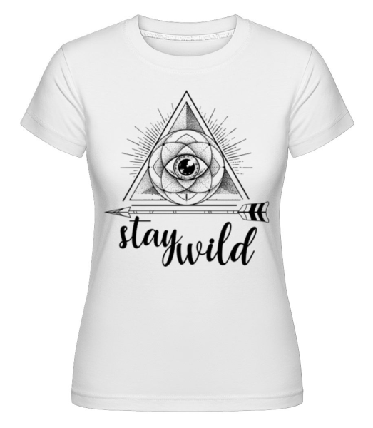 Boho Stay Wild -  Shirtinator Women's T-Shirt - White - Front