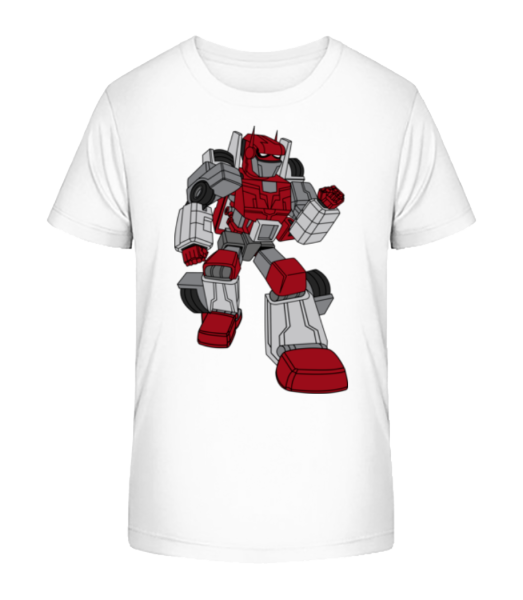 Car Robot - Kid's Bio T-Shirt Stanley Stella - White - Front