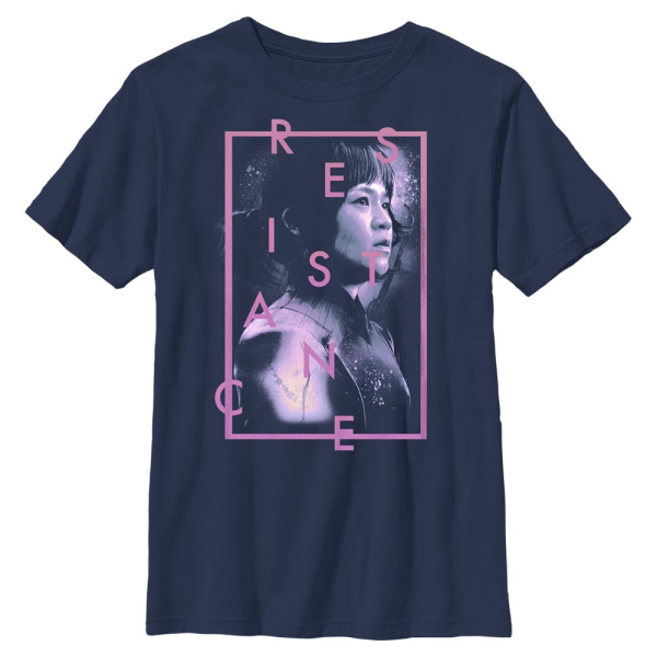 Star Wars - Rose Resist - Kids T-Shirt - Navy - Front