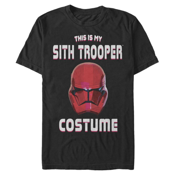 Star Wars - The Rise of Skywalker - Red Trooper Sith Trooper Costume - Halloween - Men's T-Shirt - Black - Front