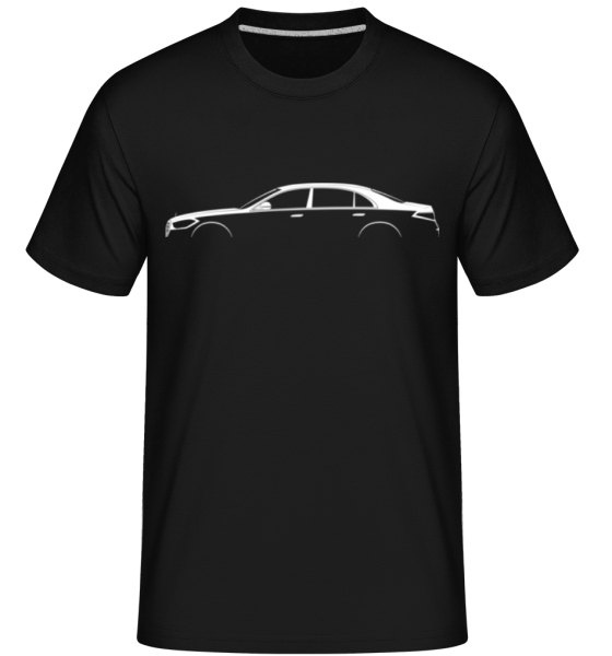 'Mercedes S W223' Silhouette -  Shirtinator Men's T-Shirt - Black - Front