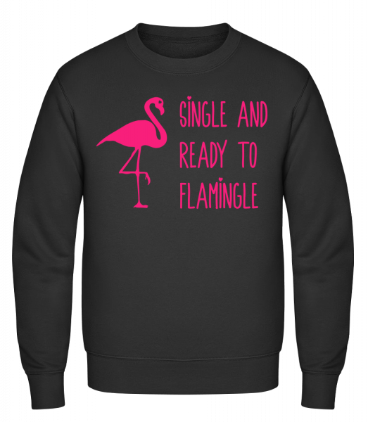 Single And Ready To Flamingle - Classic Set-In Sweatshirt - Black - Vorn