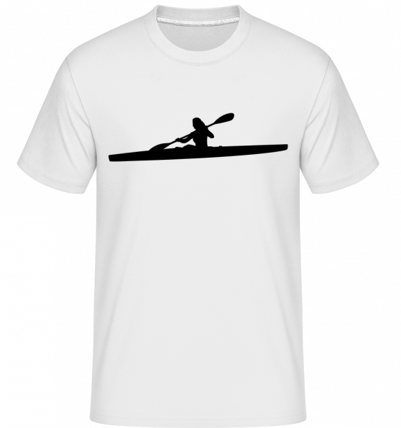 Kayak Shape Black -  Shirtinator Men's T-Shirt - White - Vorn