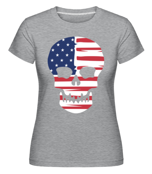 American Skull -  Shirtinator Women's T-Shirt - Heather grey - Front