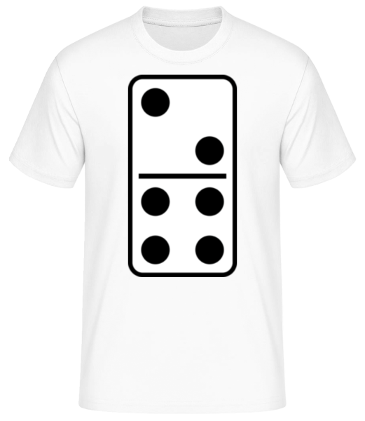 Domino - Men's Basic T-Shirt - White - Front
