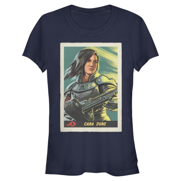 Star Wars - The Mandalorian - Cara Dune Poster - Women's T-Shirt - Navy - Front