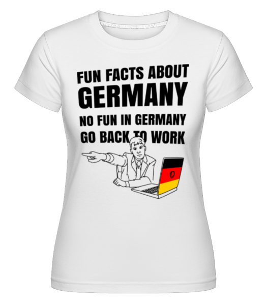 Fun Facts Germany -  Shirtinator Women's T-Shirt - White - Front