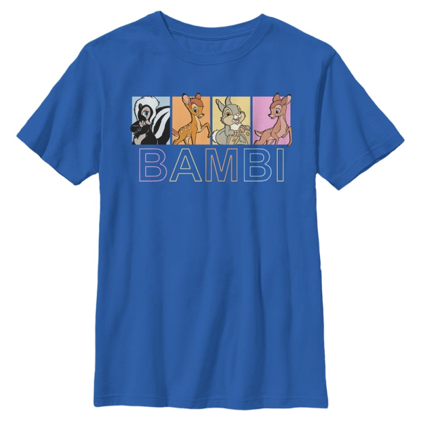 Disney Classics - Bambi - Skupina Characters Box Up - Kids T-Shirt - Royal blue - Front