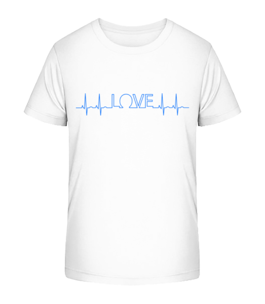 Love Heartbeat - Kid's Bio T-Shirt Stanley Stella - White - Front