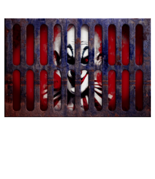 Scary Clown - Doormat - White - Front