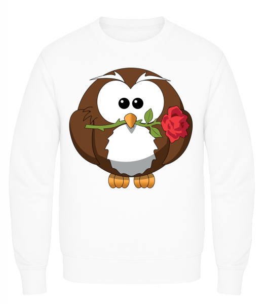 Valentine's Day Owl - Men's Sweatshirt AWDis - White - Vorn