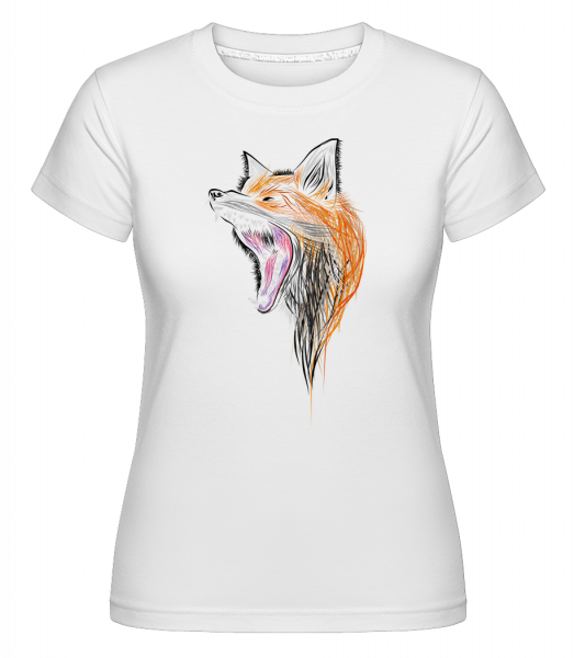 Howling Fox -  Shirtinator Women's T-Shirt - White - Vorn