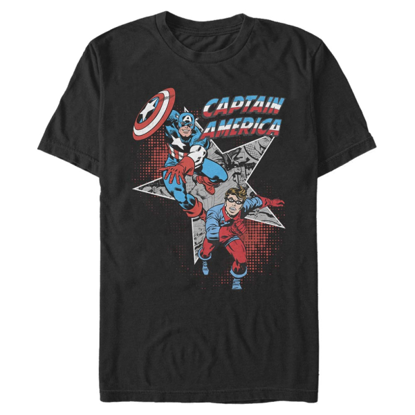 Marvel - Avengers - Captain America Bucky Team - Men's T-Shirt - Black - Front
