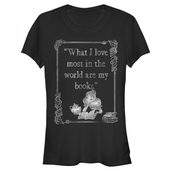 Disney - Beauty & the Beast - Skupina Book Lover - Women's T-Shirt - Black - Front