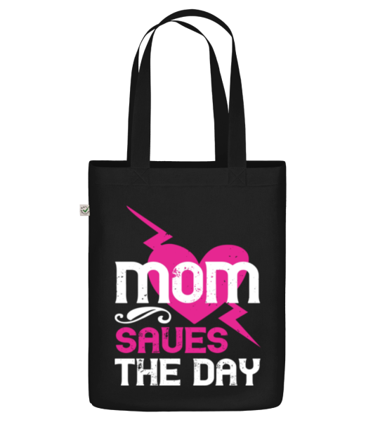 Mom Saves The Day - Organic tote bag - Black - Front