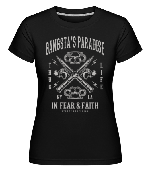 Gangsta's Paradise -  Shirtinator Women's T-Shirt - Black - Front
