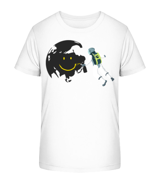 Smiling Moon - Kid's Bio T-Shirt Stanley Stella - White - Front