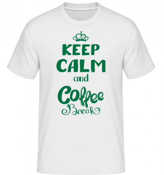 Keep Calm And Coffee Break -  Shirtinator Men's T-Shirt - White - Front