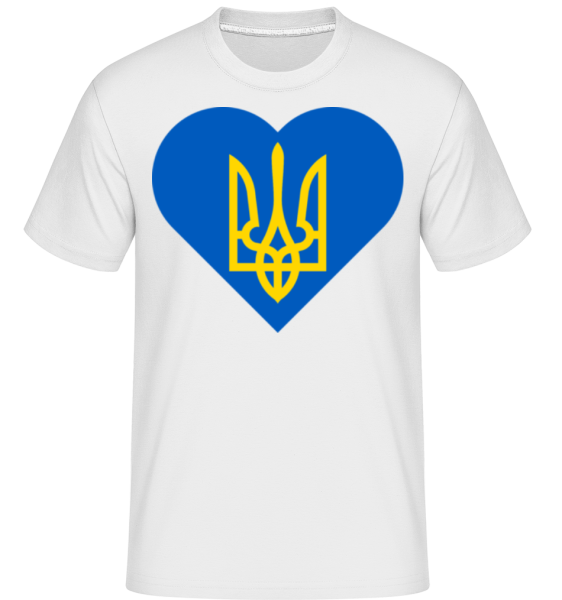 Ukraine Heart -  Shirtinator Men's T-Shirt - White - Front