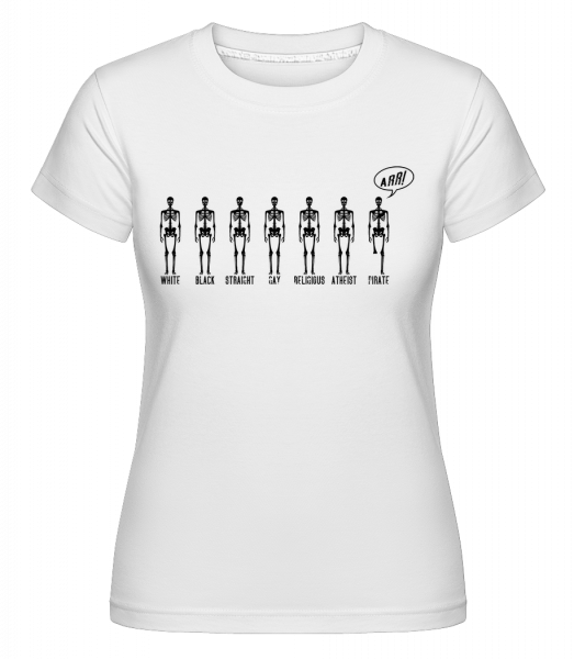 Pirate Skeleton -  Shirtinator Women's T-Shirt - White - Vorn
