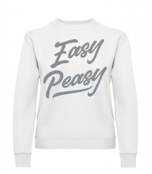 Easy Peasy - Classic Ladies’ Set-In Sweatshirt - White - Vorn