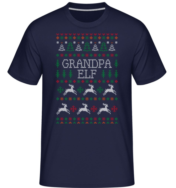 Grandpa Elf -  Shirtinator Men's T-Shirt - Navy - Front