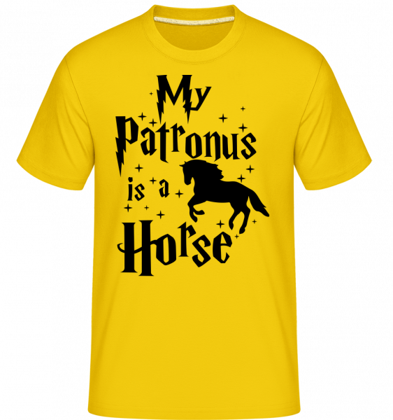 My Patronus Is A Horse -  Shirtinator Men's T-Shirt - Golden yellow - Vorn