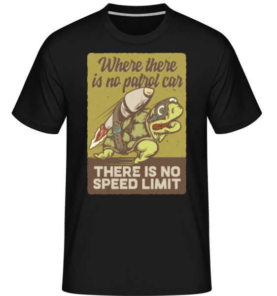 There Is No Speed Limit -  Shirtinator Men's T-Shirt - Black - Front