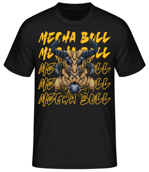 Mecha Bull - Men's Basic T-Shirt - Black - Front