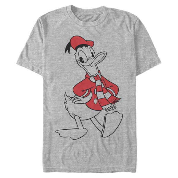 Disney Classics - Mickey Mouse - Donald Duck Donald Holiday Fill - Christmas - Men's T-Shirt - Heather grey - Front