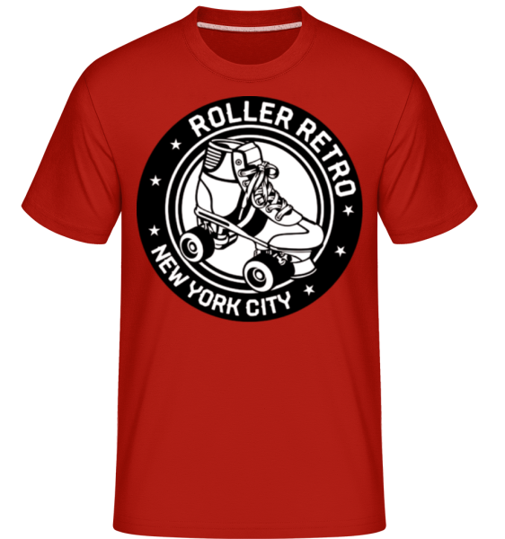 Roller Blade Logo -  Shirtinator Men's T-Shirt - Red - Front