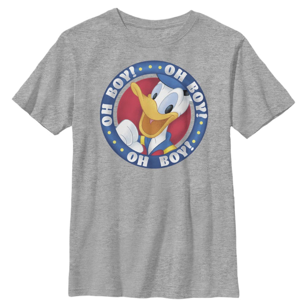 Disney Classics - Mickey Mouse - Donald Duck Oh Boy Donald - Kids T-Shirt - Heather grey - Front