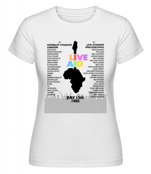 Live Aid Lineup -  Shirtinator Women's T-Shirt - White - Front