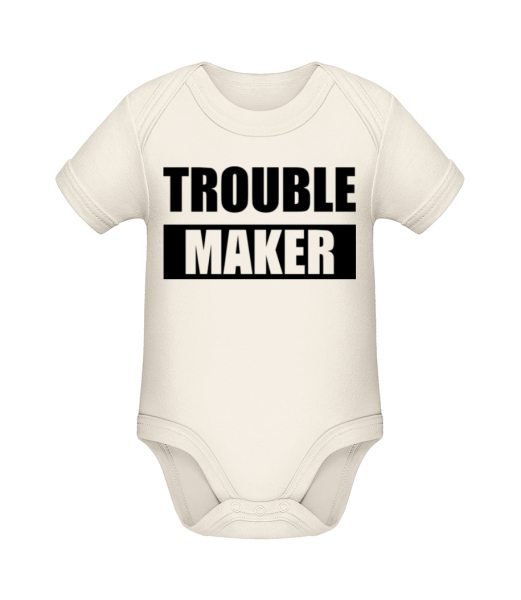 Troublemaker - Organic Baby Body - Cream - Front