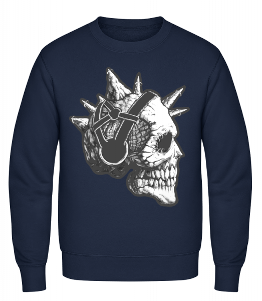 Punk Skull - Classic Set-In Sweatshirt - Navy - Vorn