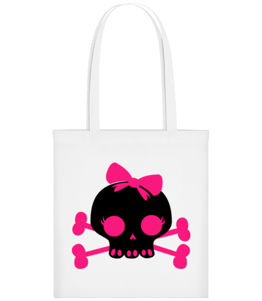 Emo Skull Pink - Tote Bag - White - Front