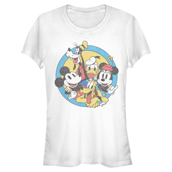 Disney - Mickey Mouse - Skupina Original Buddies - Women's T-Shirt - White - Front