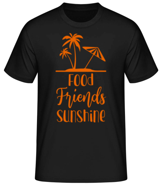 Food Friends Sunshine - Men's Basic T-Shirt - Black - Front